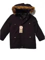 Swiss Tech Puffer Parka Winter Jacket Boys Size XS 4-5 Black New
