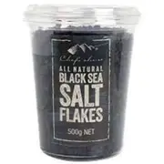 Chefs Choice Salt Sea Flakes All Natural Black 500 Gr x 1