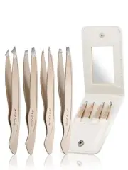 Tweezers Set for Women Facial Hair: 4Pcs Stainless Steel Eyebrow Tweezer Set ...