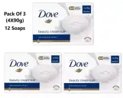 3 X DOVE BEAUTY BAR ORIGINAL 4 X 90 G (12 Soaps)
