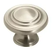 7 - AMEROCK BP1586G10 1 3/8" SATIN NICKEL FINISH CABINET KNOBS