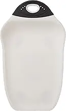 Dexas Chop & Scoop Cutting Board, Small 6.5 by 10.5 inches, White with Black Handle