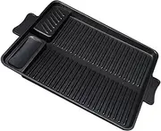 Garneck 1Pc Multi Function Nonstick BBQ Roasting Pan Rectangular Outdoor Frying Pan Lightweight Bakeware Easy to Clean for Barbecue with Friends