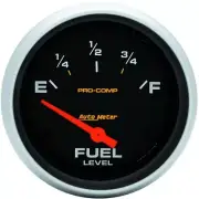 Autometer Pro-Comp 2-5/8in Fuel Level Gauge 240-33 Ohms Short Sweep Electric ...