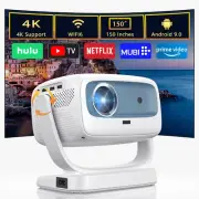 [Auto Focus 500 ANSI] 4K Support Projector with Bluetooth Wifi, Built-In APP Na