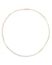Marco Bicego 18K Gold & 18K White Gold Marrakech Diamond Collar Necklace, 16.5