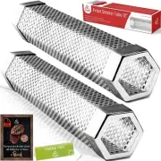 Premium Pellet Smoker Tube 12" (Set of 2) - 5 Hours of Billowing Smoke, Hot o...