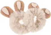 MERRYHAPY 2pcs Bunny Ear Hair Ropes Plush Hair Ties for Girls Decorative Hairband Bows for Accessories