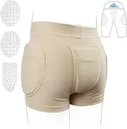 SkatingSpirit Slim Padded Figure Skating Shorts, Hip Tailbone Gel Pad Protective Underwear