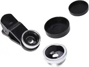 Housoutil 3 1 Fisheye Lens Phone Wide Angle Macro Wide-Angle Macro Lens for Phone Vlogging Kit Phone Charms Fisheye Mirror Telephoto Lens Kit Phone Macro Lens Wide Angle Lens Triple Set