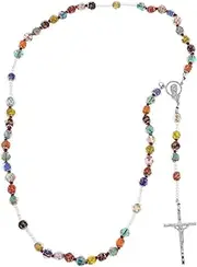 GlassOfVenice Murano Glass Sommerso Italian Rosary - Multicolor