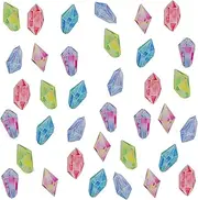 Maydahui 12 Sheets Fantasy Colorful Gem Diamond Wall Decals Adorable Crystal Wall Stickers 72 Pcs(50 x 42 Inch) Peel & Stick Removable Gemstone Art Decal Decor for Living Room Kids Bedoom Nursery