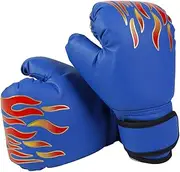 LAPYAPPE 1Pair Kickboxing Gloves Comfortable PU Sparring Gloves for Durable Thai Boxing Gloves Flame for Training and Fitness Workouts