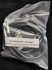 BLACK +3" EXTENDED FRONT BRAKE LINES & +2" STEM KIT YAMAHA RAPTOR 125 / 250