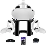 SARLAR VR Stand, Display Holder for Oculus Quest 2/ Quest/ Rift S/ Valve Index Headset and Touch Controllers Accessories