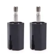 2 Pcs Guitar String Winder Drill Bit Brass String Winder Head