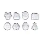 Snowman Cookie Mold Christmas Cutters Set for Diy Baking Santa Claus Snowflake
