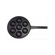 YES4HOMES 7 Holes Mini Cast Iron Cake Pan Mini Dutch Pancake Cake Pan with Handle