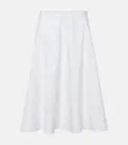 [Khaite] Khaite Cotton midi skirt AU 8 white