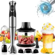 4-In-1 Electric Stick Blender 1000W Stepless Speed Immersion Hand Blender Stainl