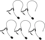 AKOOSY Flexible Head Microphone Set 5pcs Mic Headset Stage Singing Teaching Safe Plastic Material