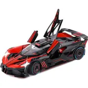 Pull back Toy Car Model 1/24 with Lights & Sound Alloy Diecast-Red