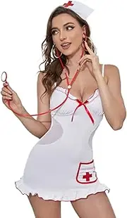 [JINZIJINYU] Sexy Teddy Lingerie Cosplay Nurse Clothes Large Size Clothes Women Uniform Suit Temptation Small Breasts