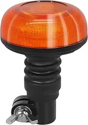 Agrieyes Pole Mount Beacon Light 3.6 Inch, 38LED Flashing Lights for Vehicles, Mini Pipe Strobe Warning Emergency Safety Lights for Tractor Trucks Golf Carts Forklift Snow Plow