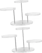 ABOOFAN 2 Sets Acrylic Ring Display Stands Compact Jewelry Organizer for Perfume Collectibles and Saving Transparent Stands for Countertops and Display Cases