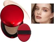 Mask Fit Red Cushion Foundation, Color Correcting Powder Foundation, Long-Lasting, Lightweight, Buildable Coverage, Semi-Matte Natural Finish - A