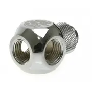 Bitspower G1/4" Silver Shining Q-Rotary IG1/4"X3 Extender [BP-QR-C]