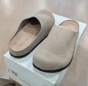 $541 Mens COMMON PROJECTS Suede Slip On Clogs Taupe 42 US 9