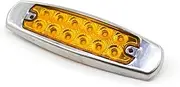 10pcs 12V 24V 12 LED Car Trucks LED Side Marker Warning Lights Chrome Auto Truck Trailer Lorry Caravan Bus Van Boat Freightliner