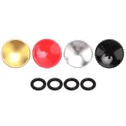 Brass Concave Shutter Release Button Rubber Ring for Fujifilm Leica Nikon Canon