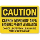 Carbon Monoxide Area Osha Caution Aluminum Weatherproof Sign b00474
