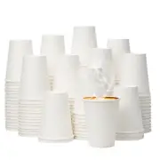 YEEHAW Coffee Cups [12 oz 300 pack], White Disposable Paper Cups, To Go Hot C...