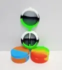 5 Silicone Wax Containers Concentrate Sealed Non-stick Jars With Attached Lid