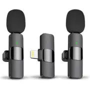 MAYBESTA Wireless Lavalier Lapel Microphone Set of 2 with 1 Lightning Receiver