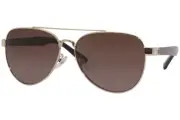Tory Burch TY6070 3271T5 Sunglasses Light Gold Metal/Brown Gradient Polarized