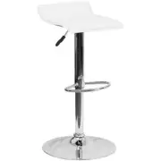 Flash Furniture Backless Bar Stool in White
