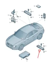 AUDI A5 Sportback 8T Left Upper Antenna Amplifier 8T8035225 NEW GENUINE
