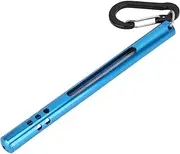 Fly Fishing Water Thermometer 0-40℃ Temperature Range Aluminum Alloy Safety Protection Water Temperature Thermometer with Carabiner Fishing Thermometer for Streams Rivers(Blue)
