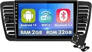 9 Inch IPS Touchscreen Android 12 Car Stereo for Subaru Legacy Outback 2005-2009 with Wireless CarPlay & Android Auto 2+32GB Car Radio, Support GPS, WiFi 6, Bluetooth,5.4, FM, Backup Camera, SWC, USB