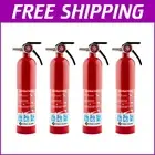 Compact 4-Pack of Stainless Steel Home Fire Extinguishers with Mounting Bracket