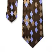 Ted Baker Brown Blue Design Men’s Necktie 3.5”x 58” All Silk Handmade NWT $89.50
