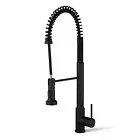 ACA Black Pull Out Down Kitchen Mixer Tap 360° Swivel Spout Laundry Sink Faucet