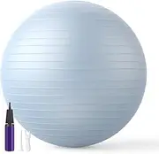 Anti-Burst Pilates Ball Yoga Ball Balance Balls with Air Pump, Extra Thick Gym Ball Exercise Balls for Yoga, Pilates, Physiotherapy, Posture & Relaxation 55cm