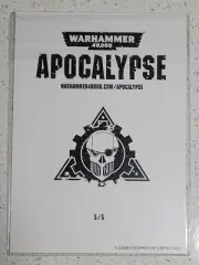 Warhammer 40K Apocalypse Promo Cards Set Of 5