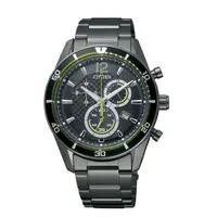 在飛比找蝦皮商城優惠-CITIZEN星辰錶 全黑綠針太陽能三眼不鏽鋼男錶 40mm