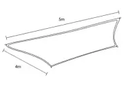 Wallaroo Rectangular Shade Sail 4m x 5m - Grey AU Stock Premium Quality ✨